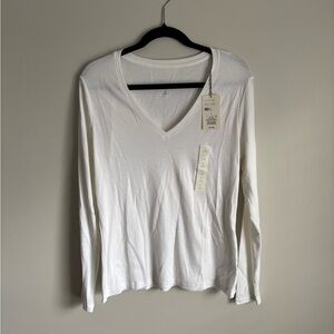 NWT- A New Day White along Sleeve Shirt- Size Large